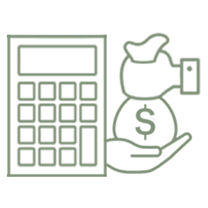 loan calculator green icon