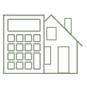 mortgage calculator green icon