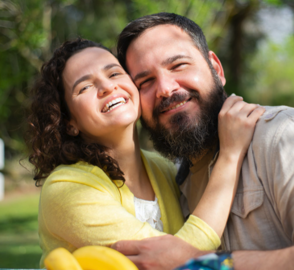 couple smiling